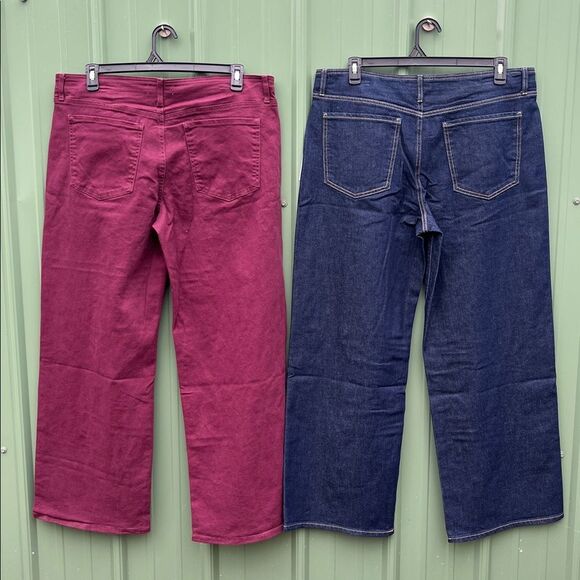 Women’s Denim Baggy Wide Leg Jeans Pants 2-Pack Size XL 16-18 - Picture 4 of 12